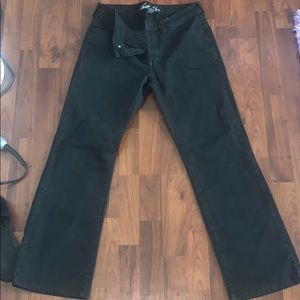 Black stretchy bootcut jeans